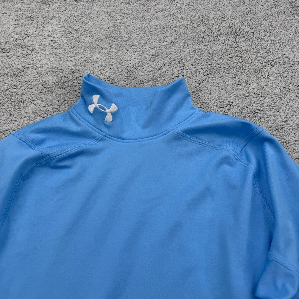 Under Armour Compression Shirt Mens Medium Carolina Blue ColdGear Base Layer